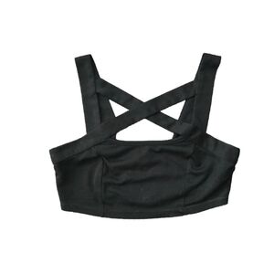 Sabo Skirt Black Cross-Back Crop Top